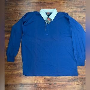 NWT men’s Canterbury of New Zeland long sleeve polo shirt